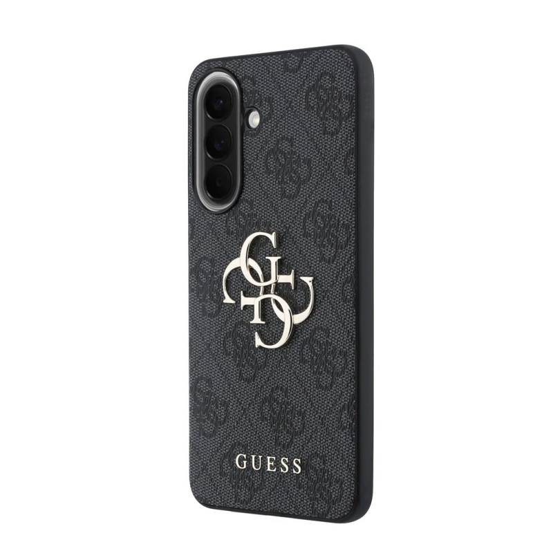 Guess PU 4G Metal Logo Zadní Kryt pro Samsung Galaxy A57 Grey