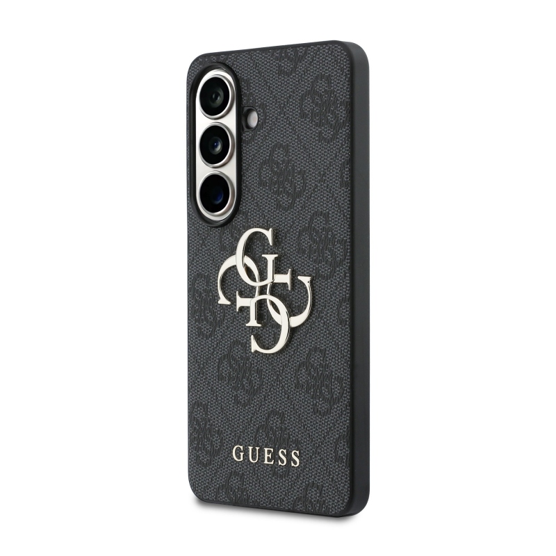 Guess PU 4G Metal Logo Zadní Kryt pro Samsung Galaxy S26 Grey