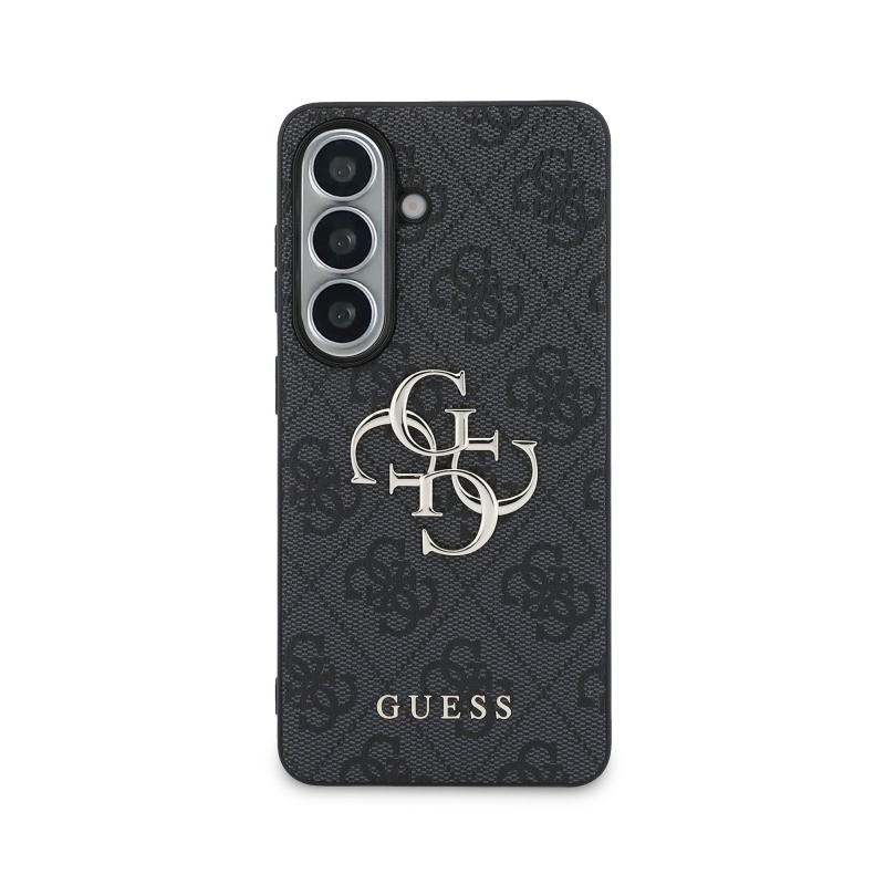 Guess PU 4G Metal Logo Zadní Kryt pro Samsung Galaxy S26+ Grey