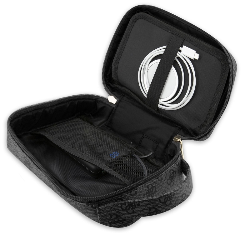 Guess PU 4G Printed Stripes Travel Universal Bag Black