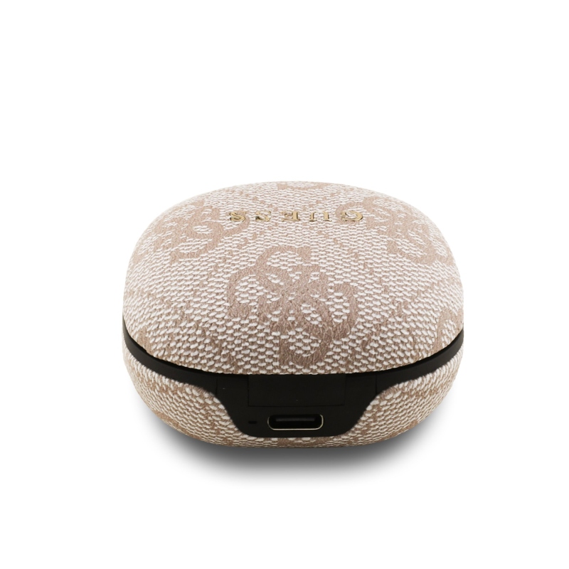 Guess PU 4G Script Logo ENC TWS Bezdrátová Sluchátka Pink