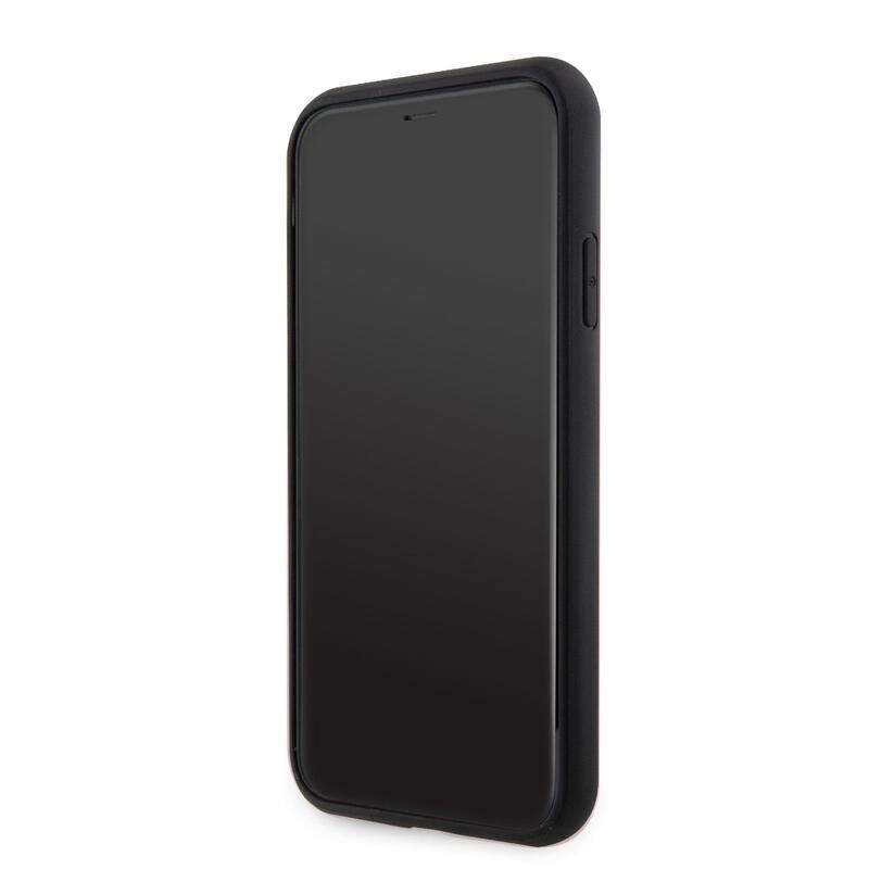 Guess PU cube gelový obal s podporou MagSafe na iPhone 11 - černý