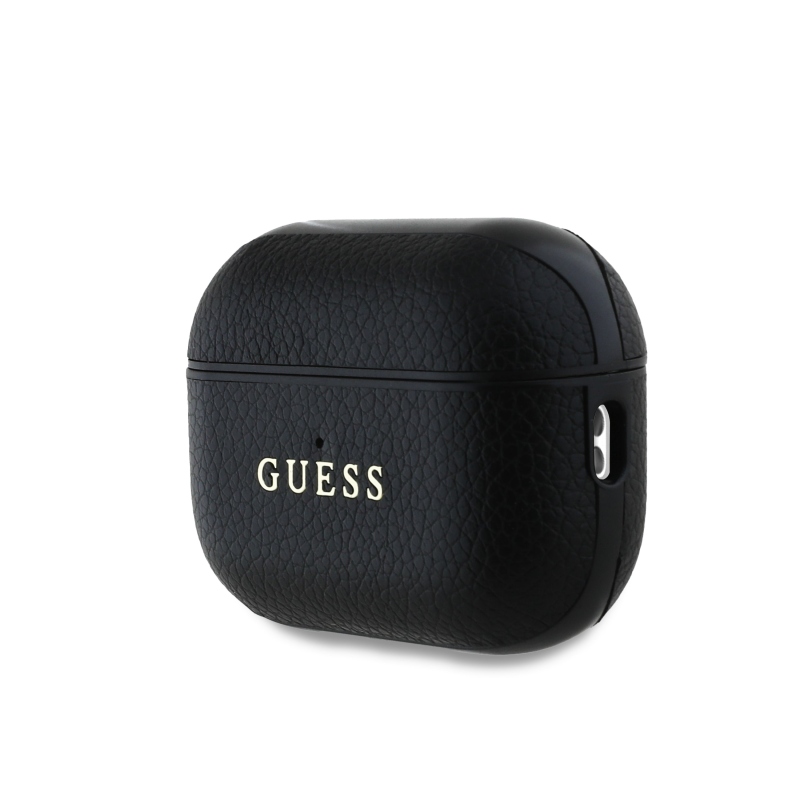 Guess PU Grained Classic Logo Pouzdro pro AirPods Pro 2 Black