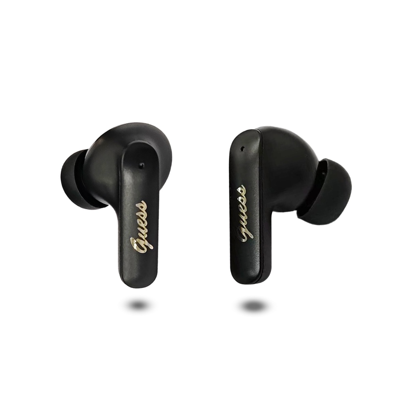 Guess PU Metal Logo TWS Bezdrátová Sluchátka Black