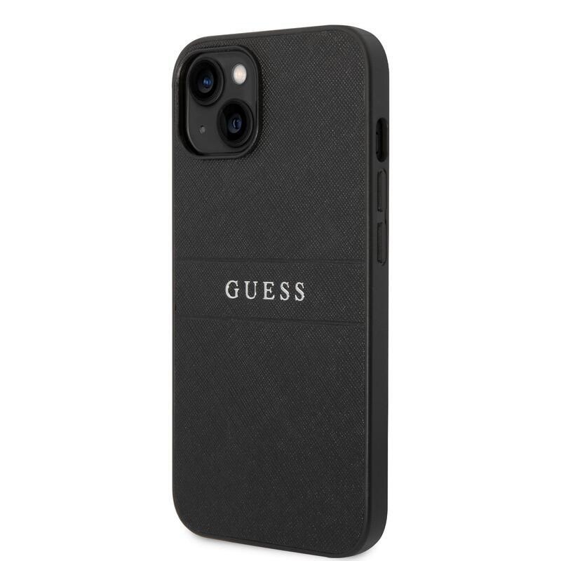 Guess PU saffiano gelový obal na iPhone 14 Plus - černý