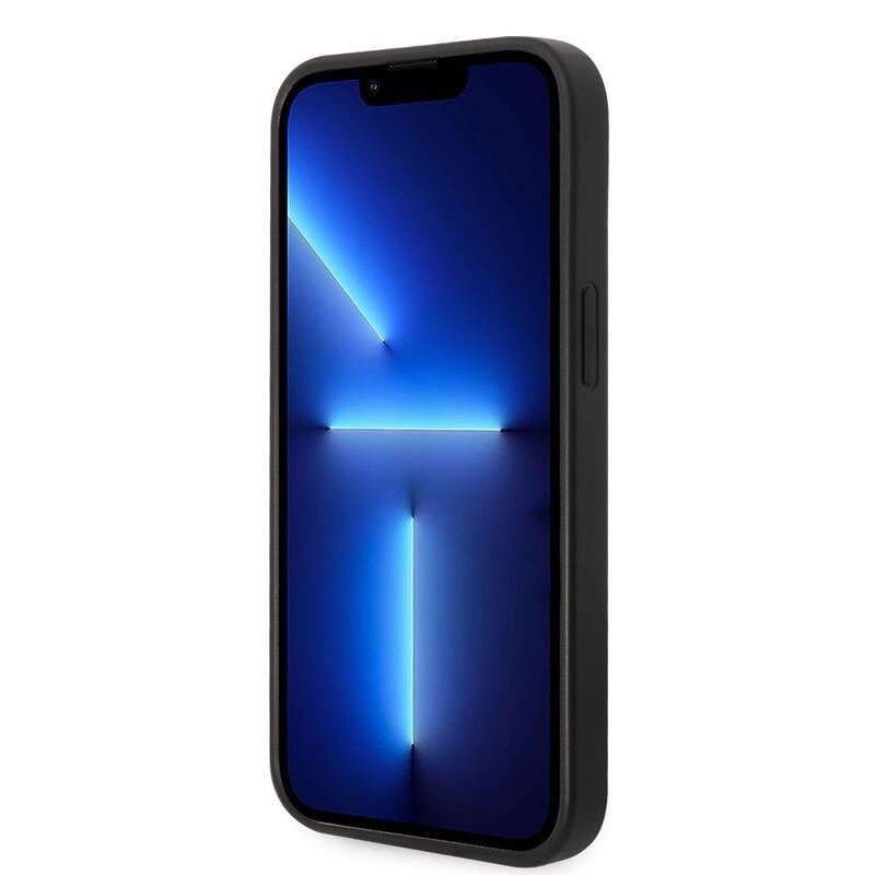 Guess PU saffiano gelový obal na iPhone 14 Plus - černý
