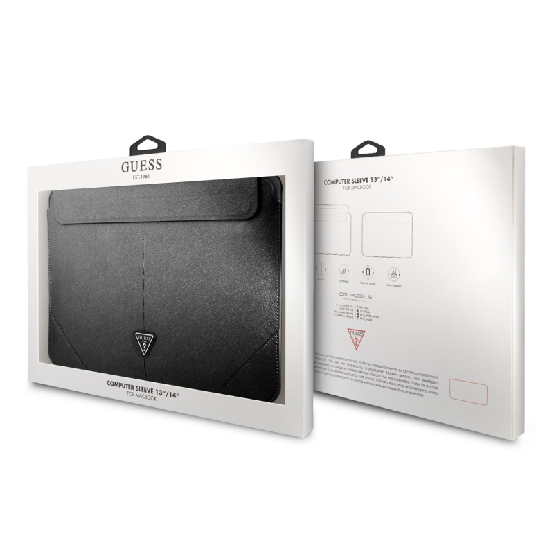 Guess Saffiano Triangle Metal Logo Computer Sleeve 13/14