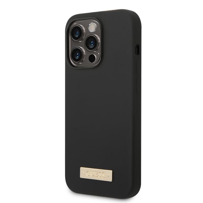 Guess silikonový obal s podporou MagSafe na iPhone 14 Pro Max - černý