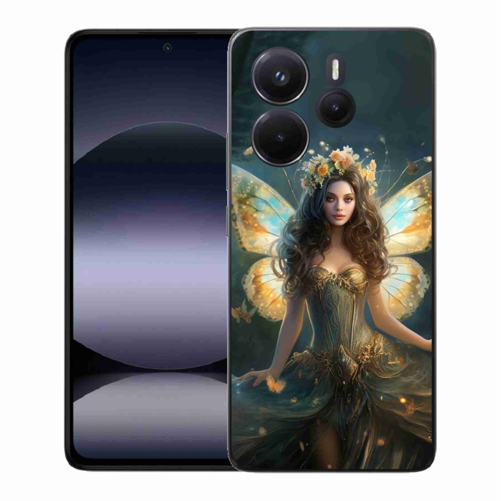 Gelový kryt mmCase na Xiaomi Redmi Note 14 - motýlí žena