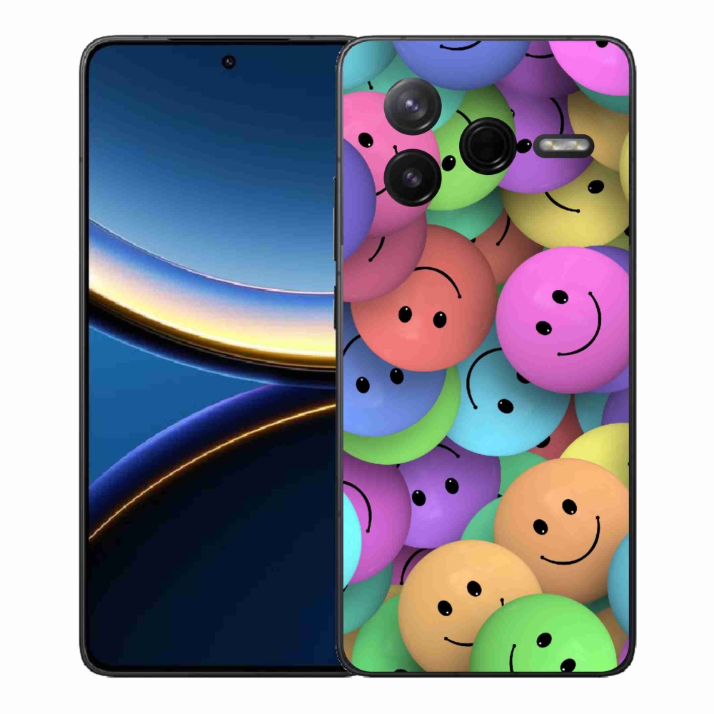 Gelový kryt mmCase na Xiaomi Poco F7 Pro - barevní smajlíci