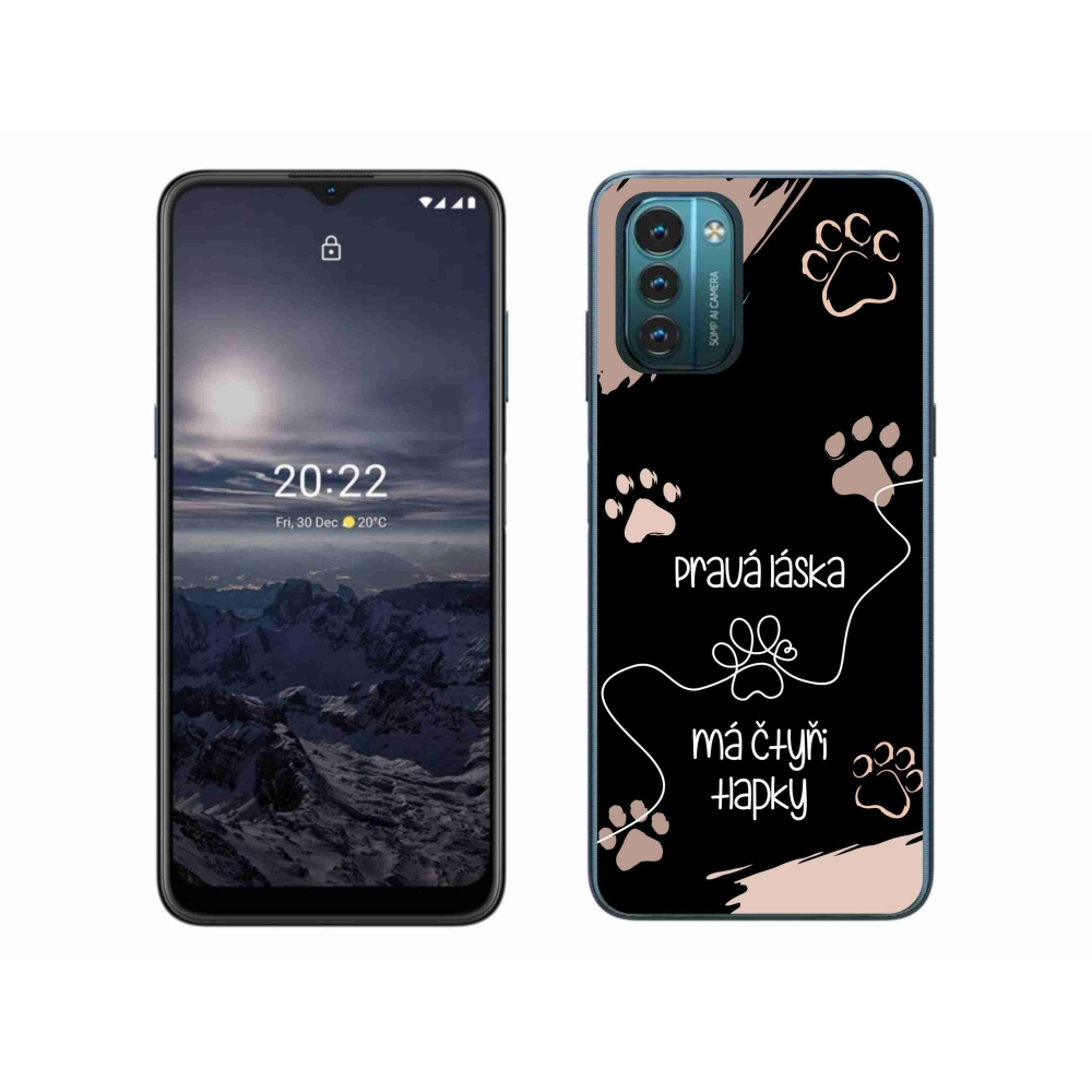 Gelový kryt mmCase na Nokia G11/G21 - psí motiv 1 černé pozadí