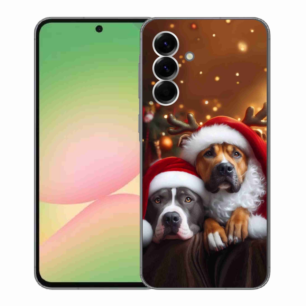 Gelový kryt mmCase na Samsung Galaxy A56 5G - vánoční psi