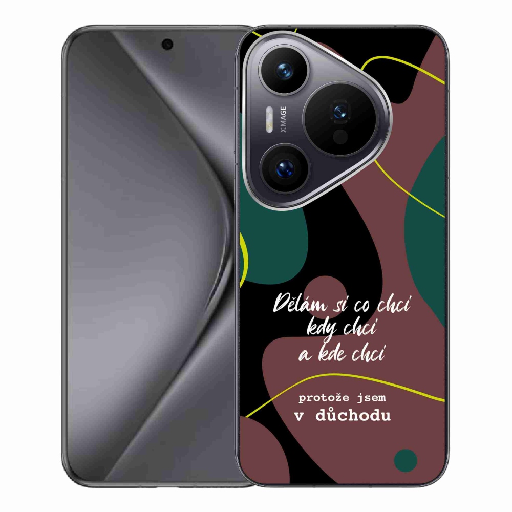 Gelový kryt mmCase na Huawei Pura 70 Pro - vtipný text 10 černé pozadí