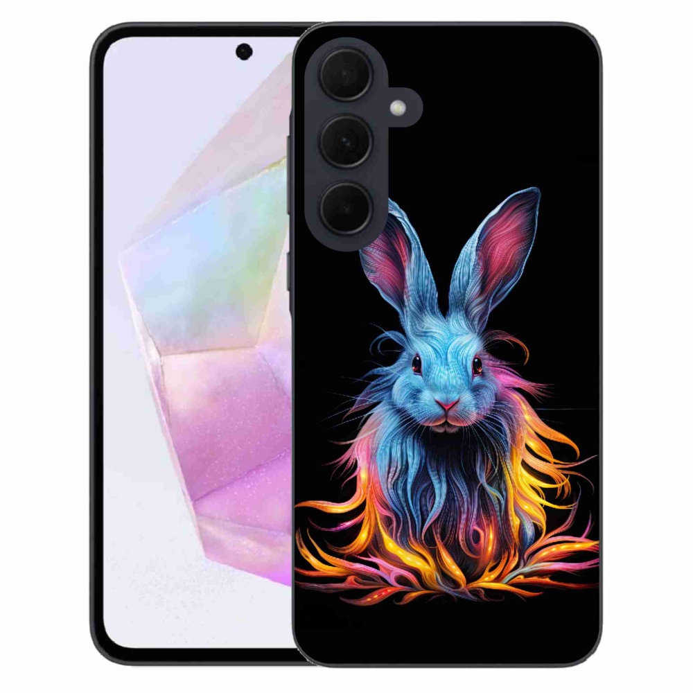 Gelový kryt mmCase na Samsung Galaxy A35 5G - abstraktní zajíc