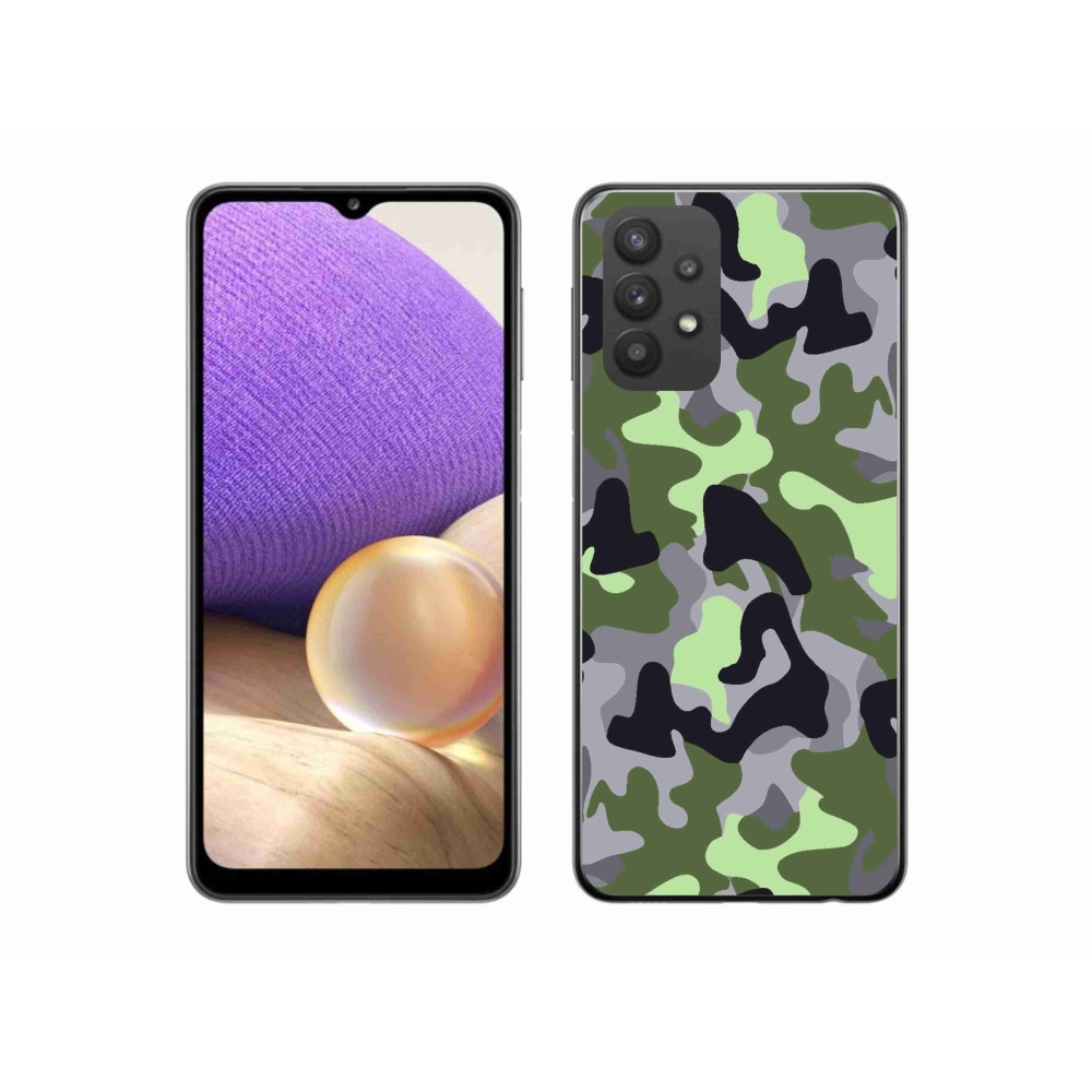 Gelový kryt mmCase na Samsung Galaxy A32 5G - maskáčový vzor 7