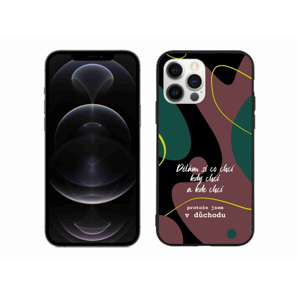 Gelový kryt mmCase na iPhone 12 Pro Max - vtipný text 10 černé pozadí