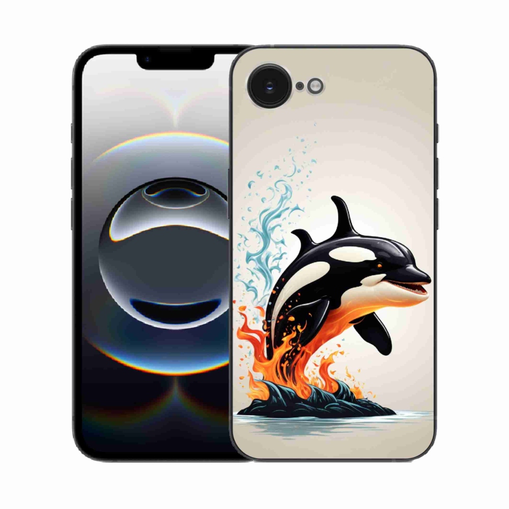 Gelový kryt mmCase na iPhone 16e - kosatka