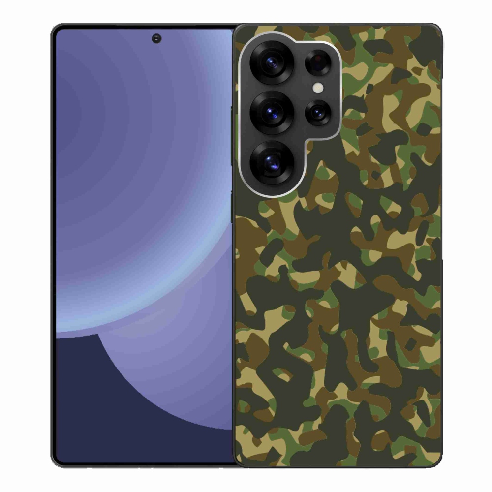 Gelový kryt mmCase na Samsung Galaxy S25 Ultra - maskáčový vzor 1