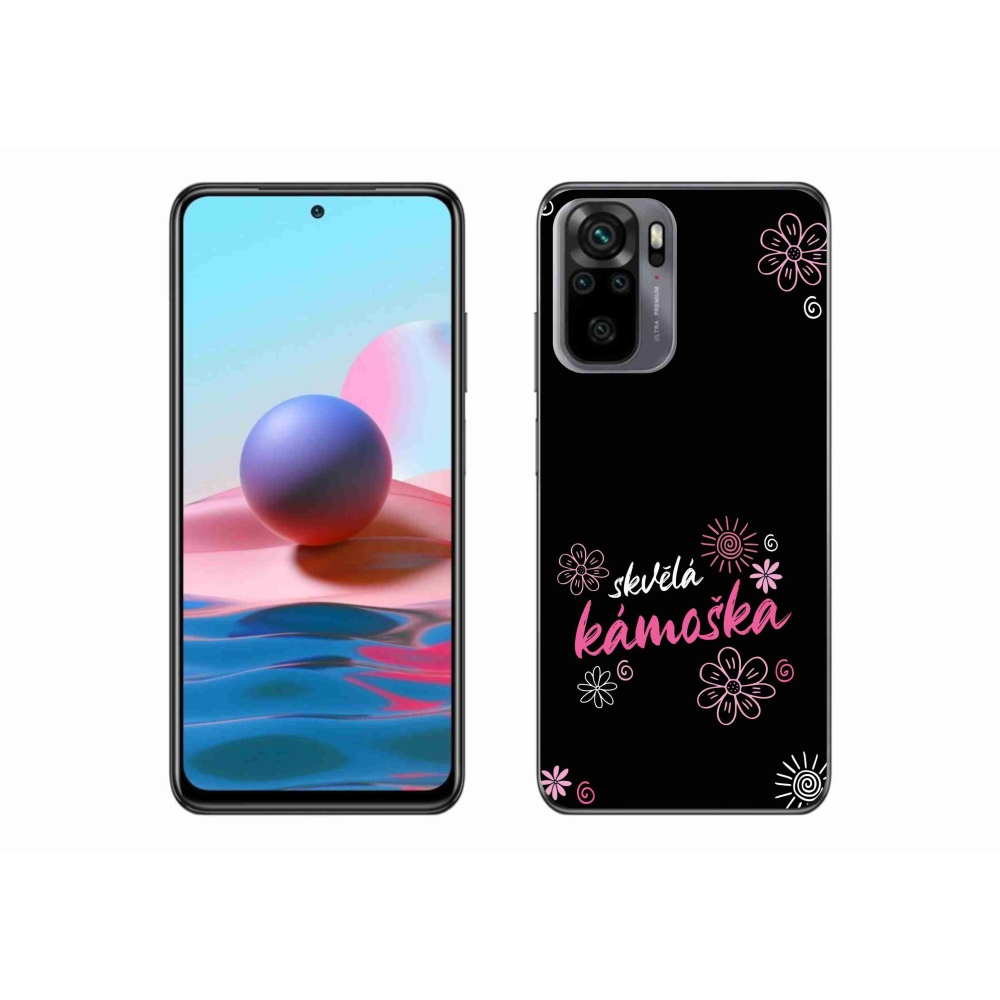 Gelový kryt mmCase na Xiaomi Redmi Note 10 4G - skvělá kámoška černé pozadí