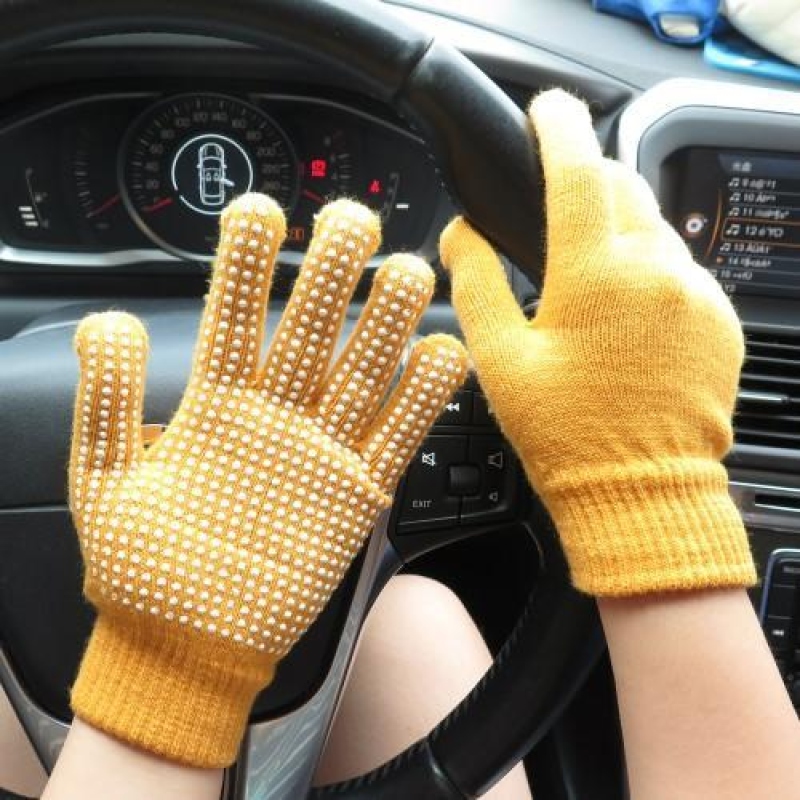GX protiskluzové rukavice - žluté