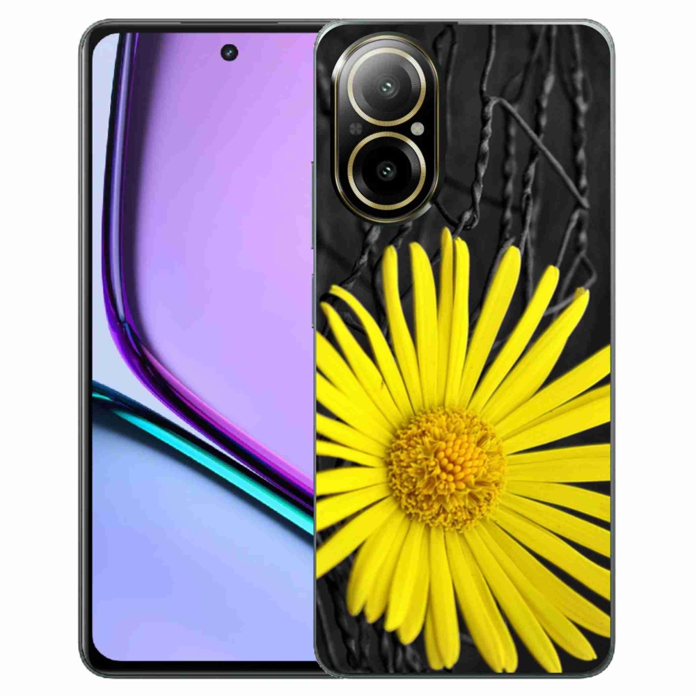 Gelový kryt mmCase na Realme C67 - žlutá květina