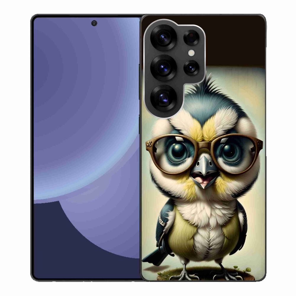 Gelový kryt mmCase na Samsung Galaxy S25 Ultra - mládě s brýlemi