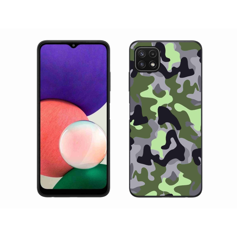 Gelový kryt mmCase na Samsung Galaxy A22 5G - maskáčový vzor 7