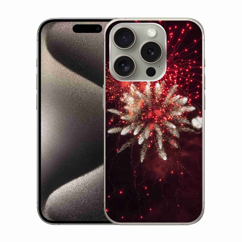 Gelový kryt mmCase na iPhone 15 Pro - ohňostroj