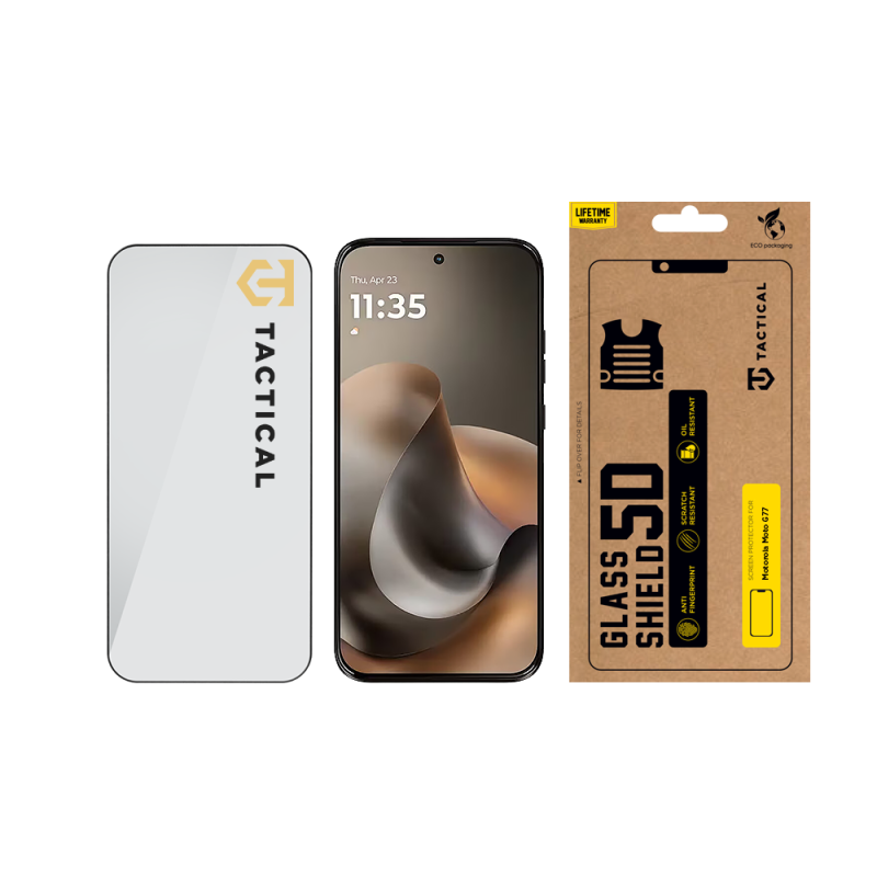Tactical Glass Shield 5D sklo pro Motorola Moto G77 Black 