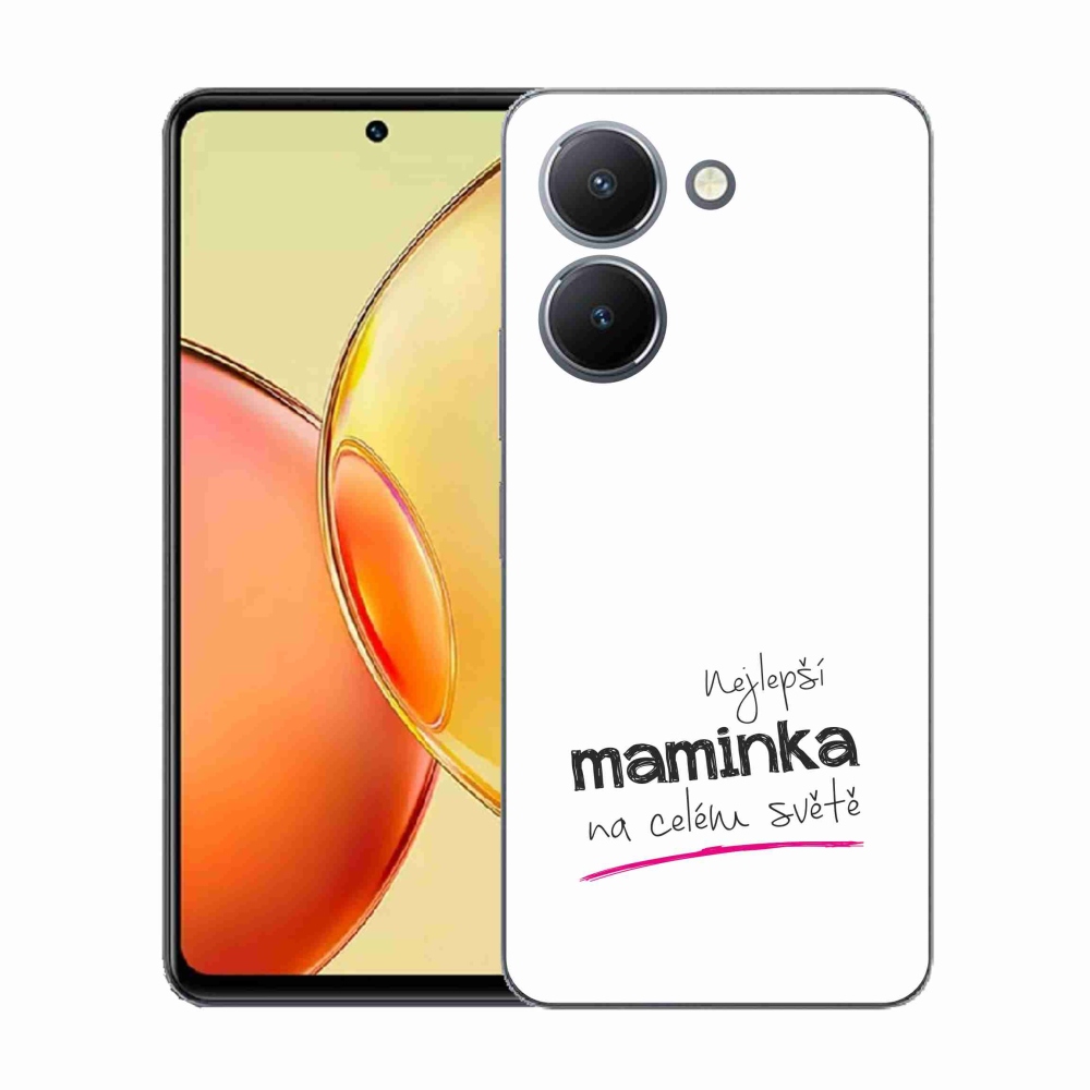 Gelový kryt mmCase na Vivo Y36 - nejlepší maminka 4 bílé pozadí