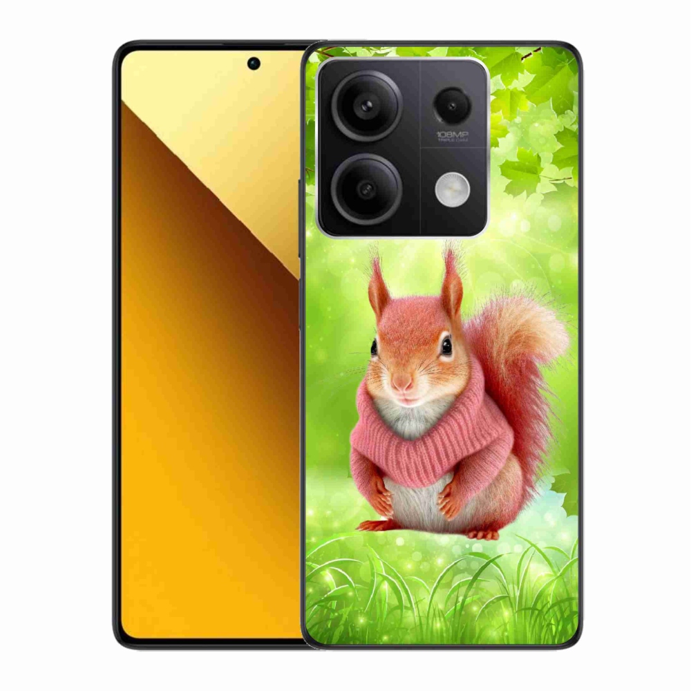 Gelový kryt mmCase na Xiaomi Redmi Note 13 5G - veverka ve svetru