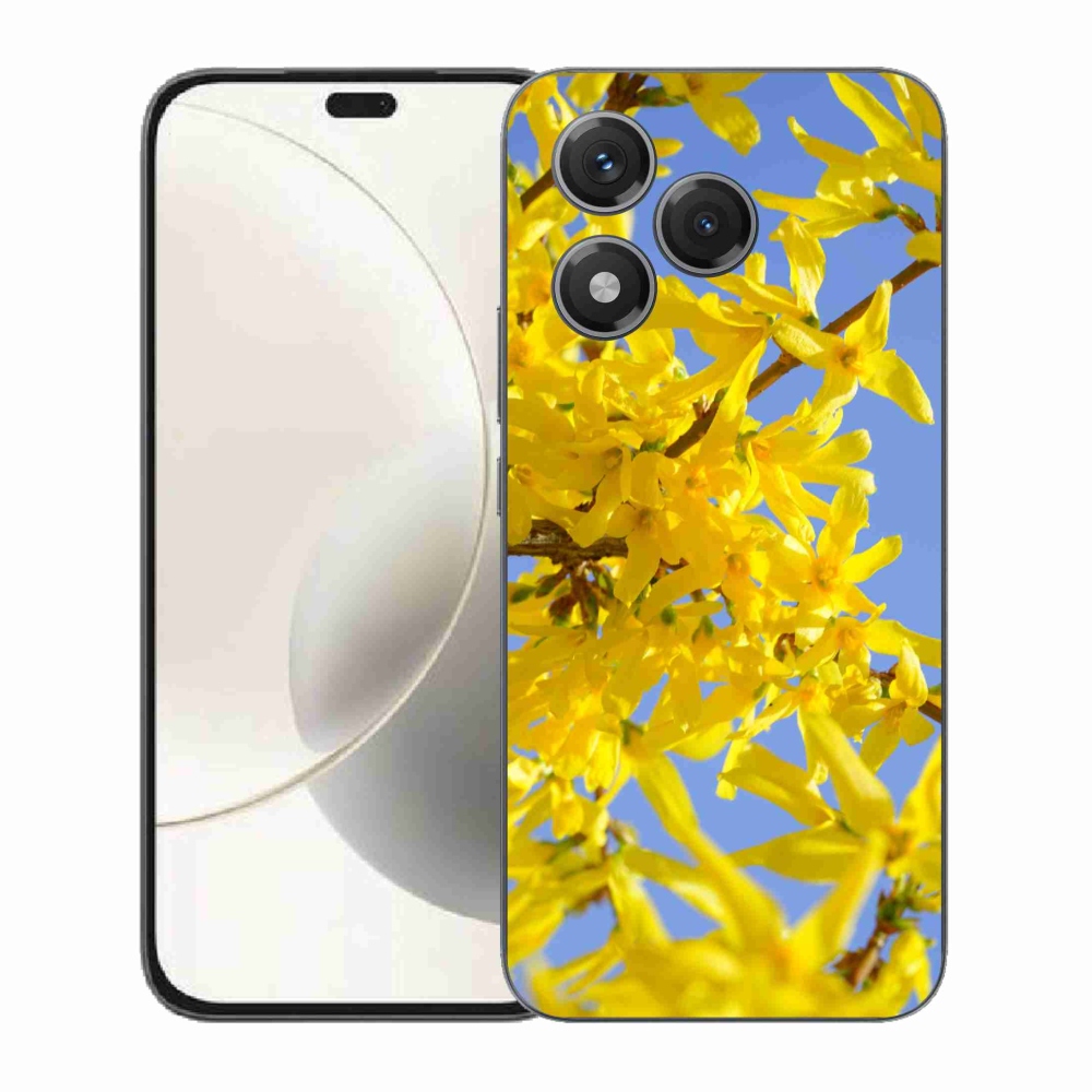 Gelový kryt mmCase na Honor 400 Lite - žluté květy