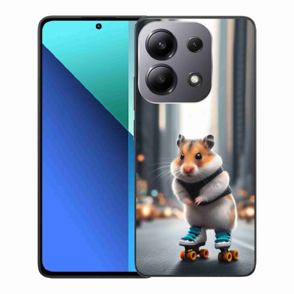 Gelový kryt mmCase na Xiaomi Redmi Note 13 - křeček na bruslích