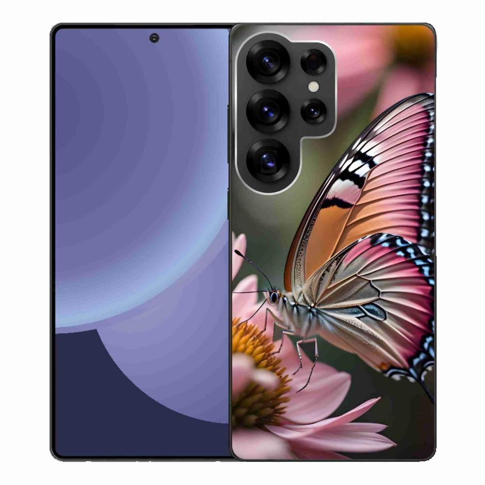 Gelový kryt mmCase na Samsung Galaxy S25 Ultra - barevný motýl
