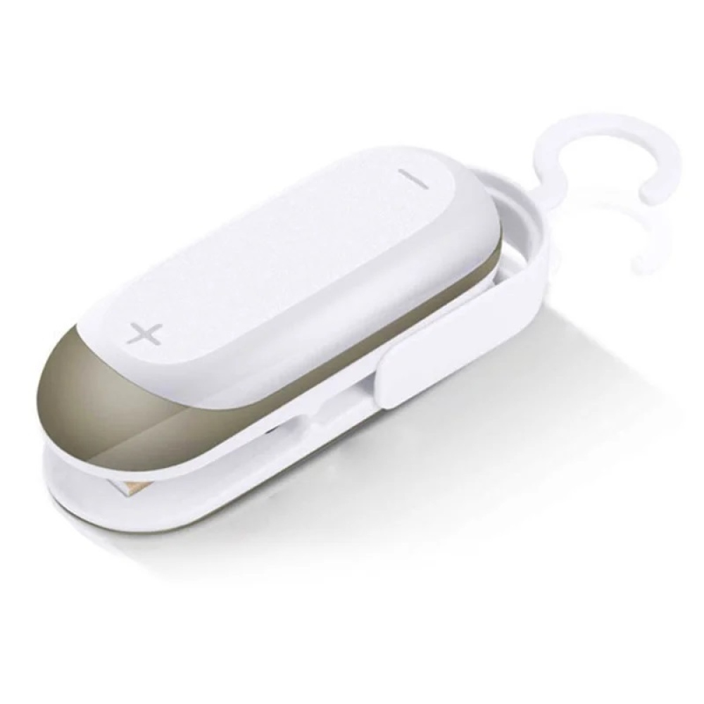 Kompaktní svářečka potravinových sáčků na baterie – bílá