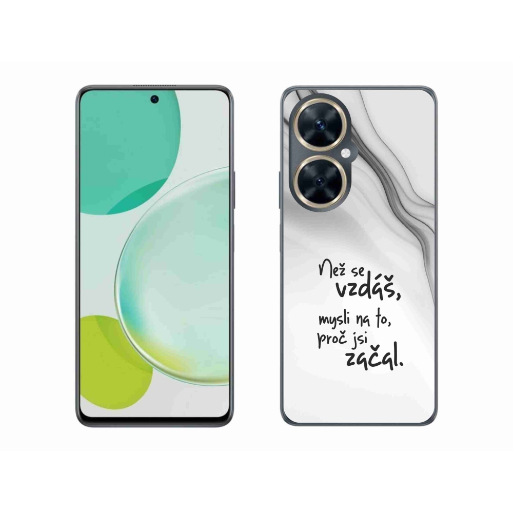 Gelový kryt mmCase na Huawei Nova 11i - citát 2 bílé pozadí