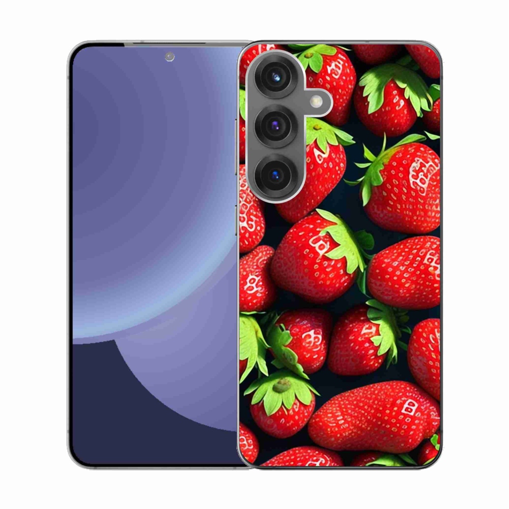 Gelový kryt mmCase na Samsung Galaxy S25 - jahody