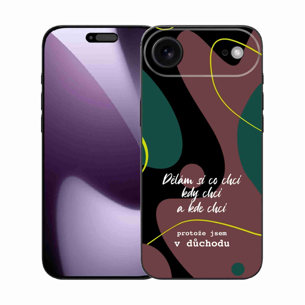 Gelový kryt mmCase na iPhone 17 Air - vtipný text 10 černé pozadí