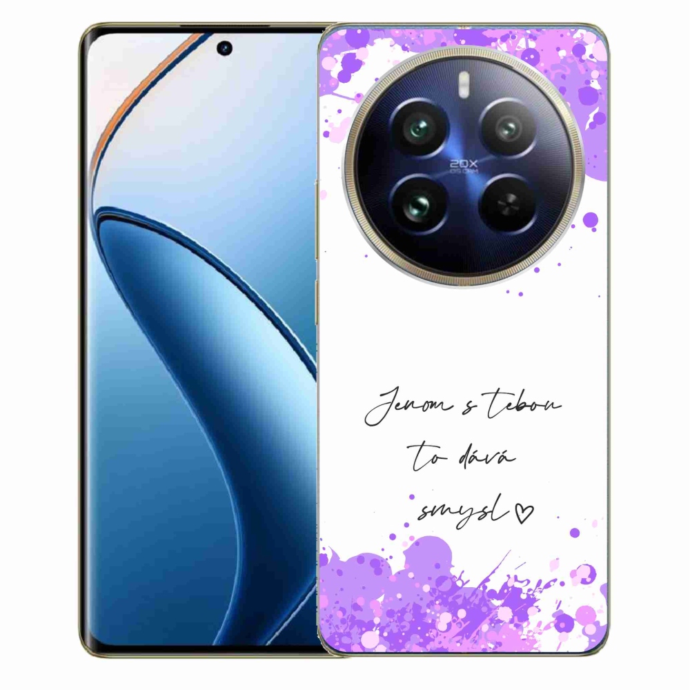 Gelový kryt mmCase na Realme 12 Pro 5G/12 Pro+ 5G - zamilovaný text bílé pozadí