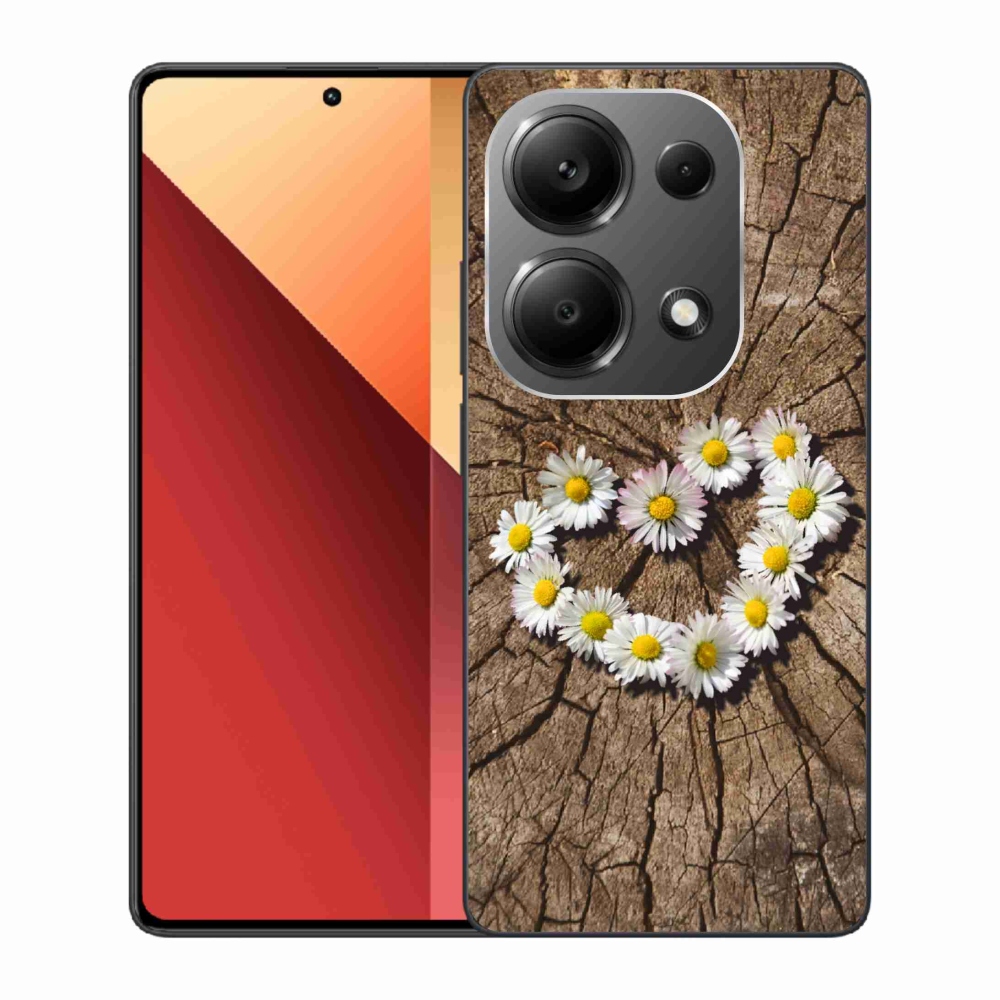 Gelový kryt mmCase na Xiaomi Redmi Note 13 Pro 4G/Poco M6 Pro - srdce z kopretin