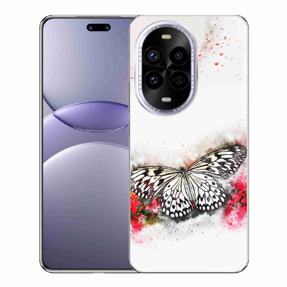 Gelový kryt mmCase na Huawei Nova 13 Pro 5G - černobílý motýl