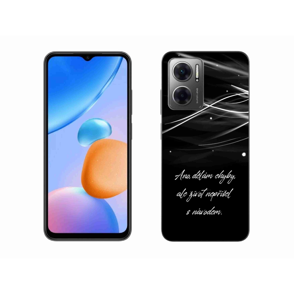 Gelový kryt mmCase na Xiaomi Redmi 10 5G - citát černé pozadí