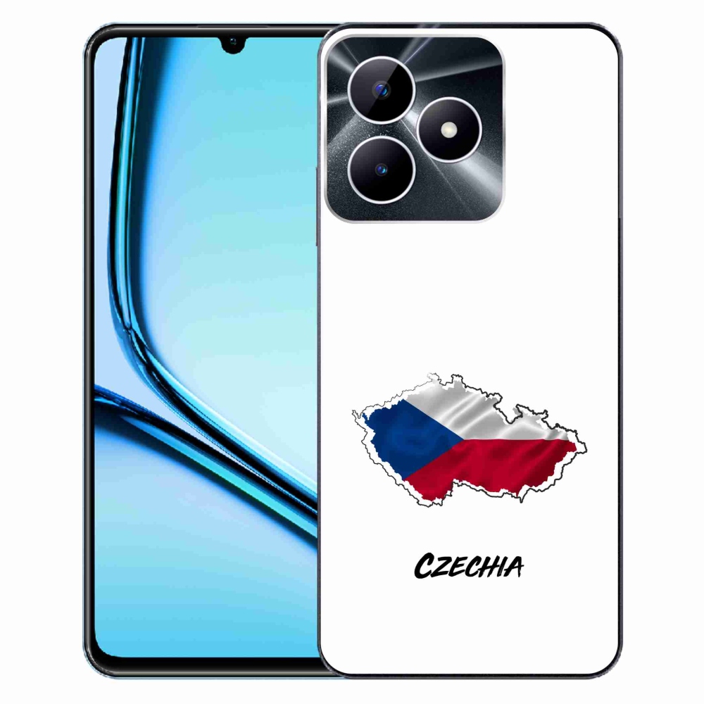 Gelový kryt mmCase na Realme Note 50 - Czechia bílé pozadí
