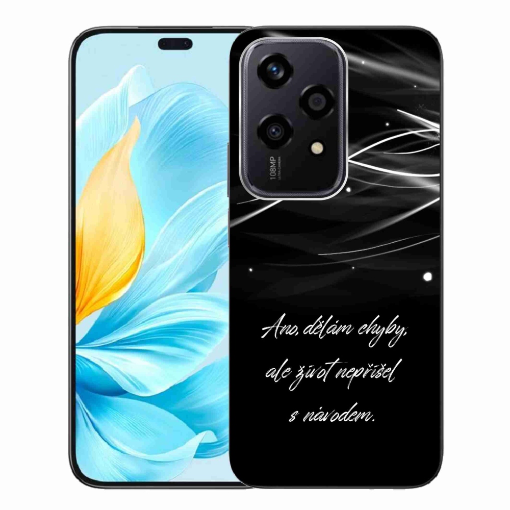 Gelový kryt mmCase na Honor 200 Lite 5G - citát černé pozadí