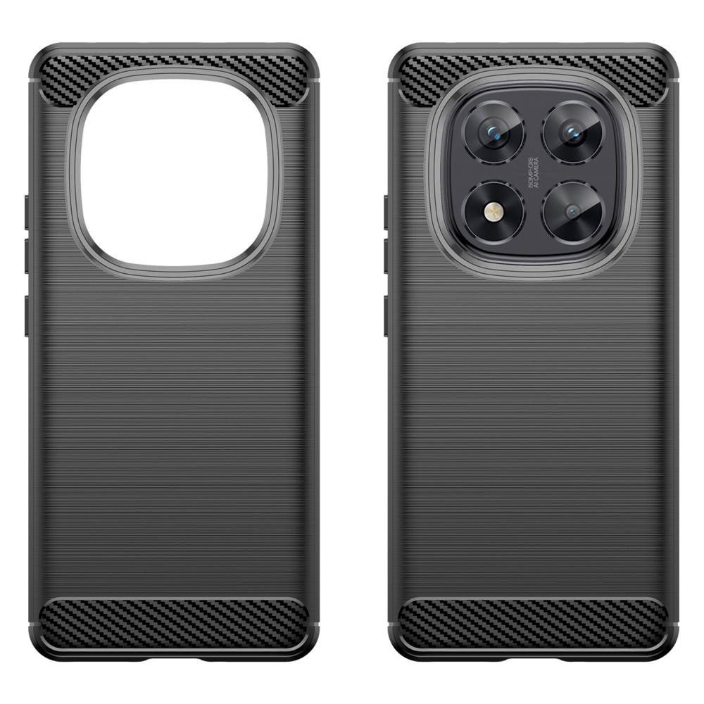 Carbon odolný gelový obal na Xiaomi Redmi Note 14 Pro 5G/Poco X7 5G - černý