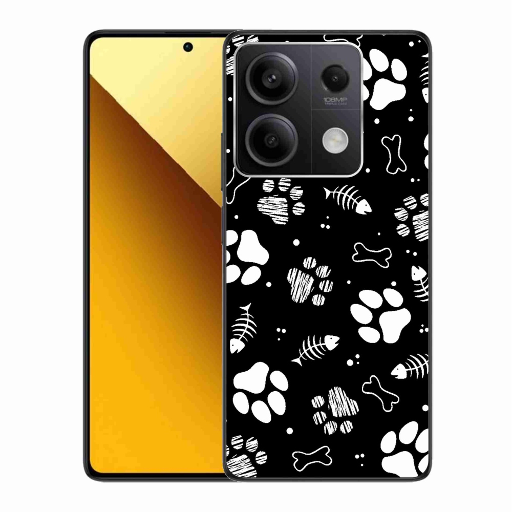 Gelový kryt mmCase na Xiaomi Redmi Note 13 5G - psí tlapky