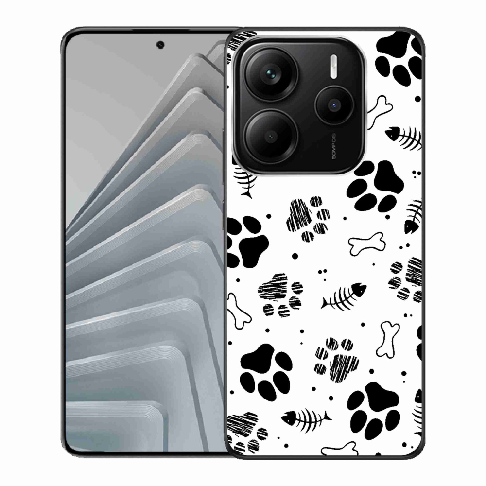 Gelový kryt mmCase na Xiaomi Redmi Note 14 5G - psí tlapky 1