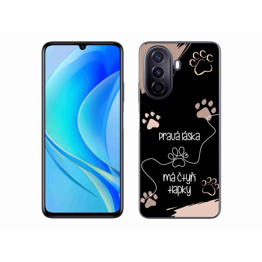 Gelový kryt mmCase na Huawei Nova Y70 - psí motiv 1 černé pozadí