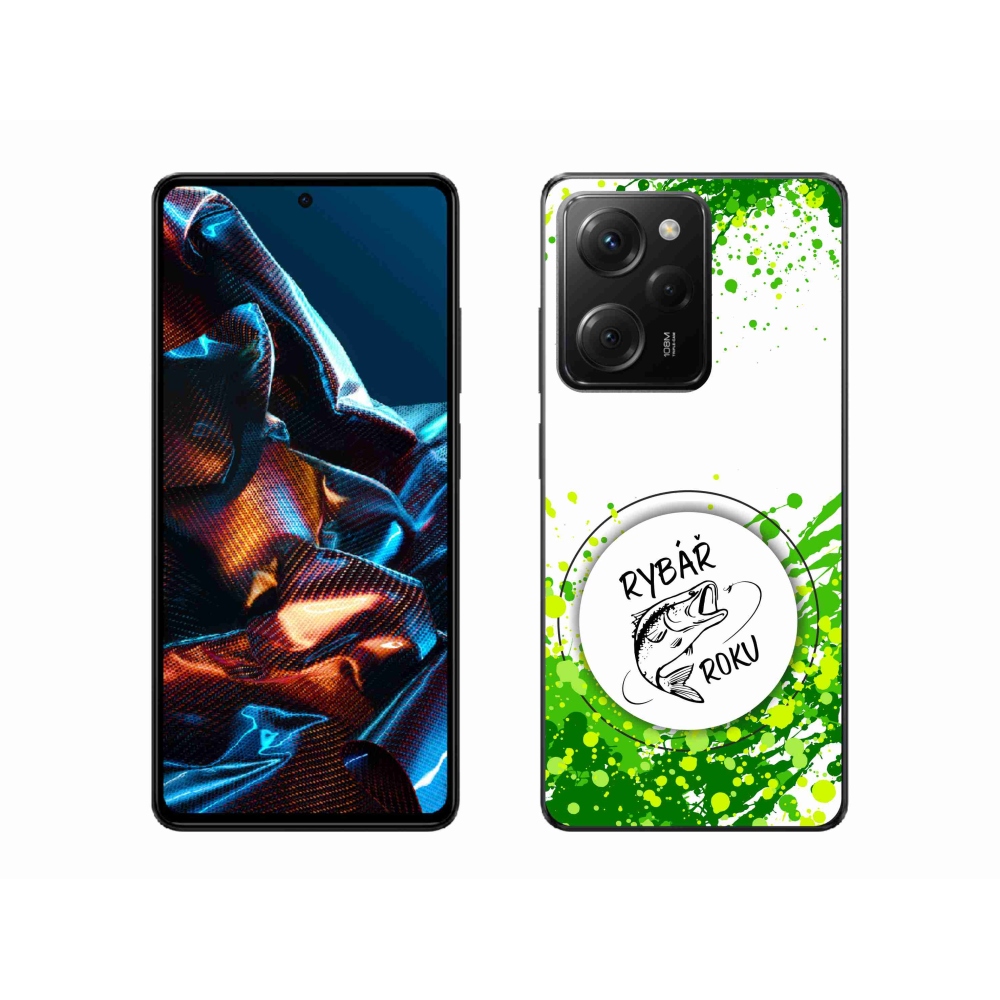 Gelový kryt mmCase na Xiaomi Poco X5 Pro 5G - rybář roku bílé pozadí