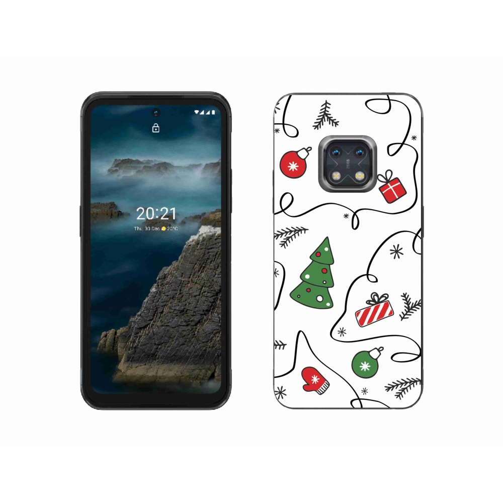Gelový kryt mmCase na Nokia XR20 - vánoční motivy